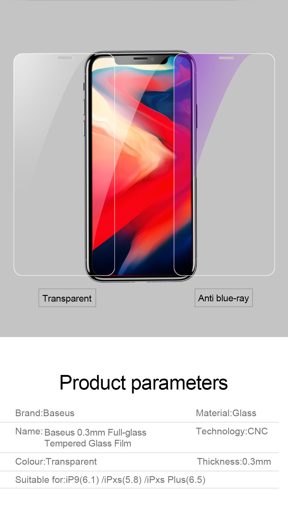 Baseus-03mm-ClearAnti-Blue-Light-Ray-Full-Tempered-Glass-Screen-Protector-For-iPhone-XS-MaxiPhone-11-1349505-9